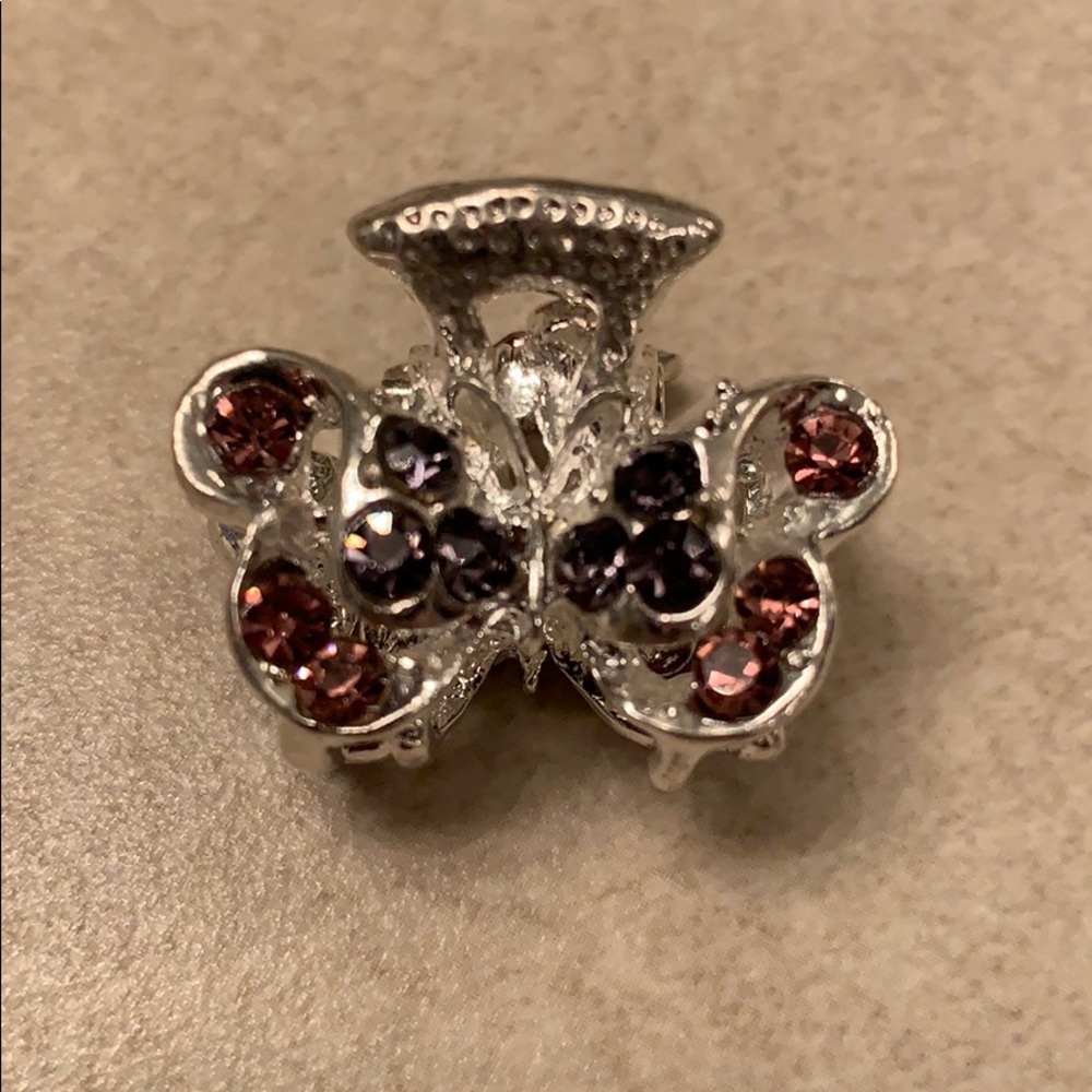 Pink and Purple Beautiful Butterfly Clip